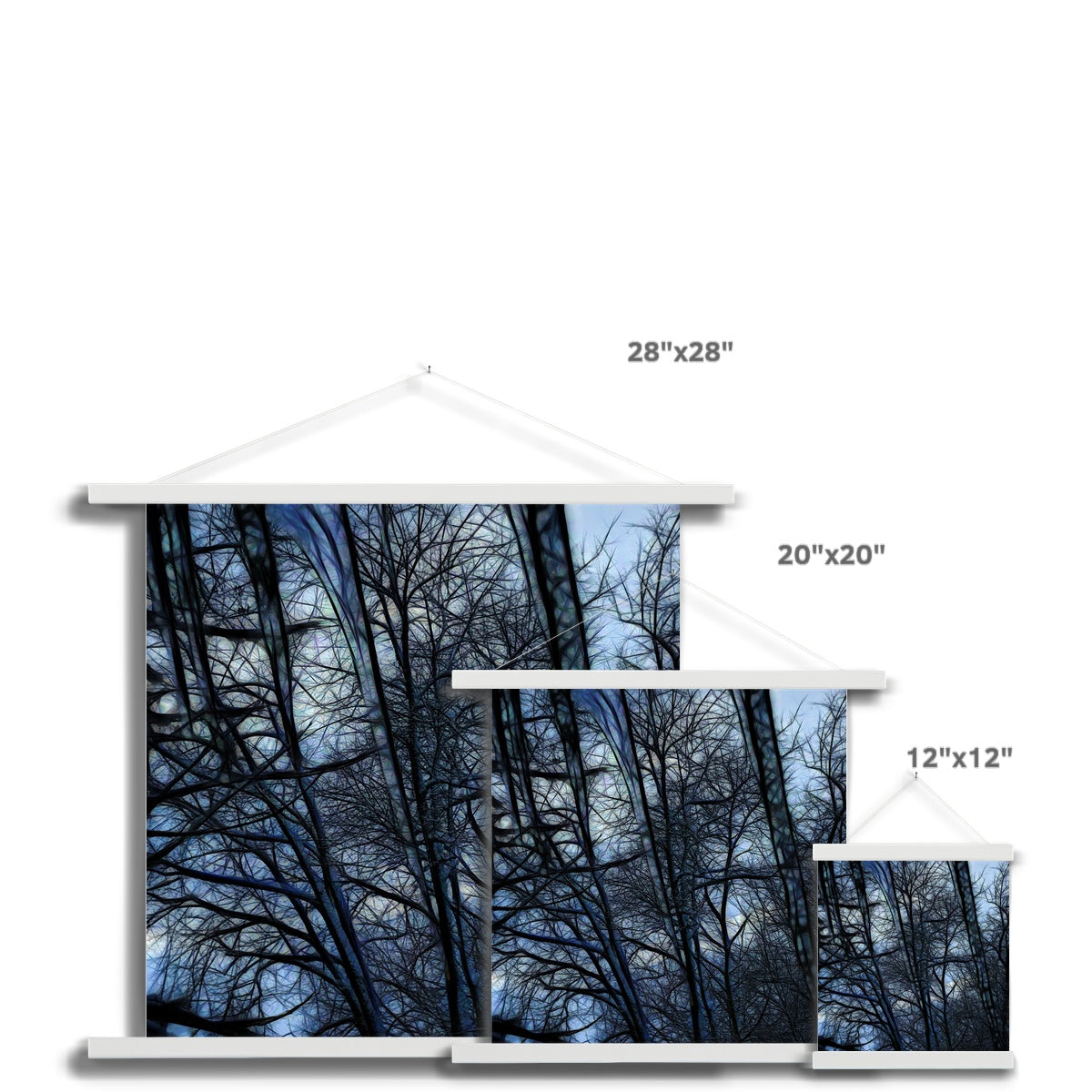 Twilight Icicles Fine Art Print with Hanger