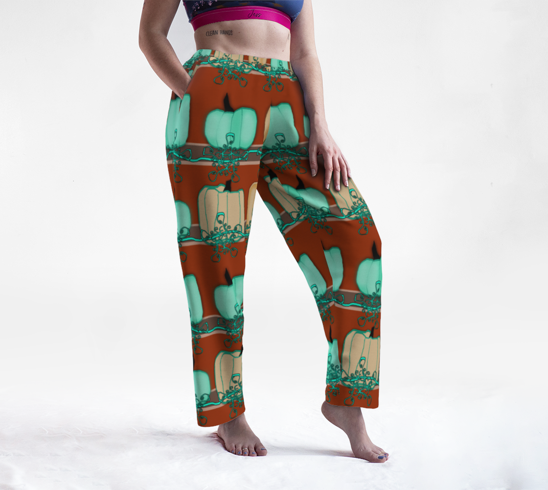 Blue Green Pumpkins Lounge Pants