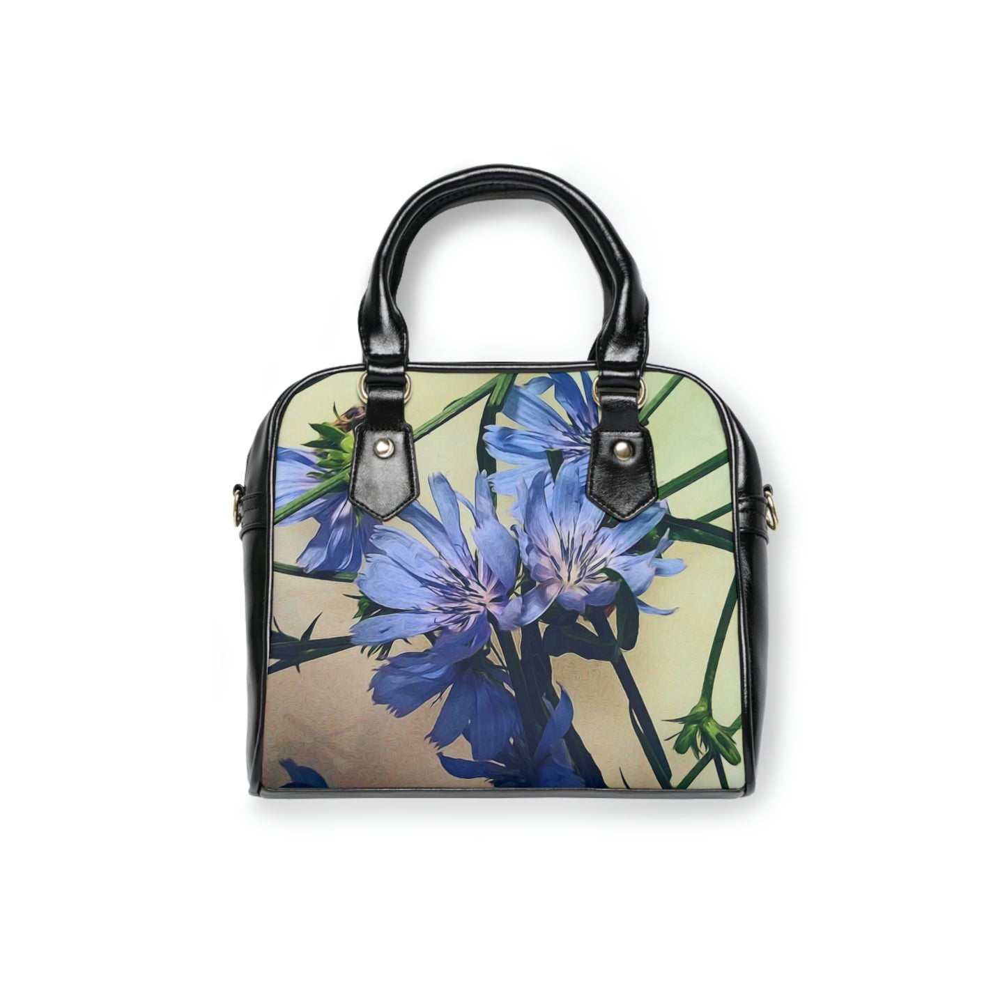 Blue Wildflowers Shoulder Handbag