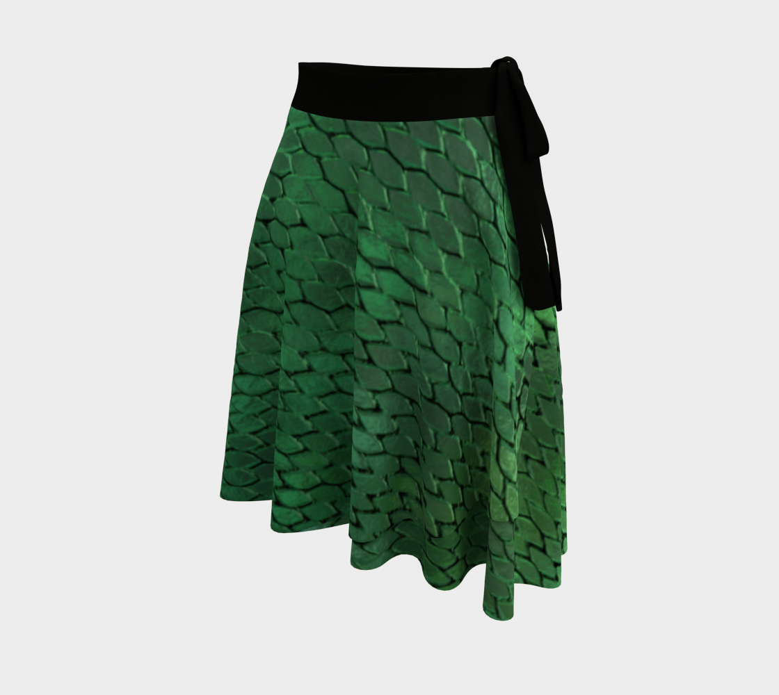 Green Dragon Scales Wrap Skirt