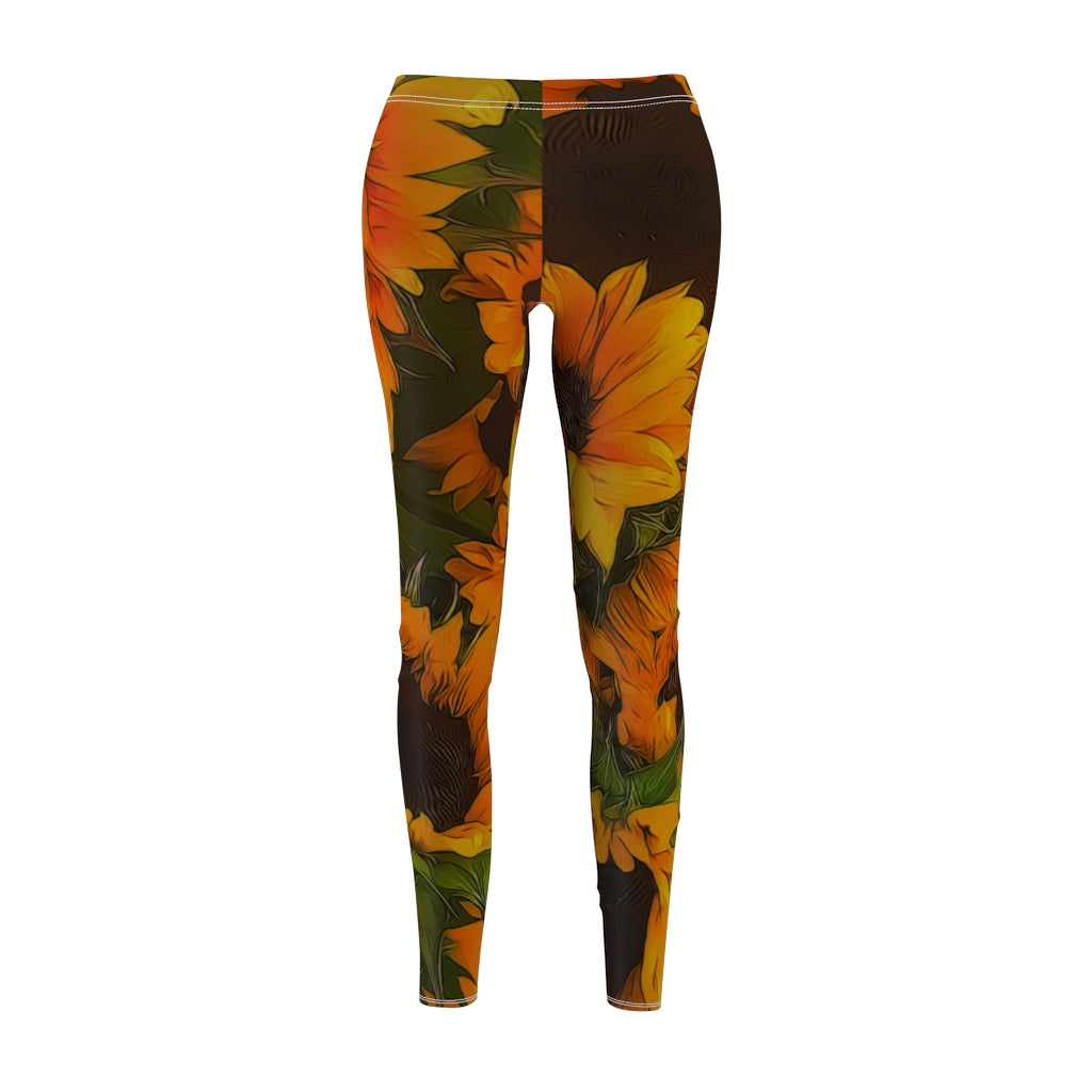 Sunflowers Women's Cut & Sew Casual Leggings