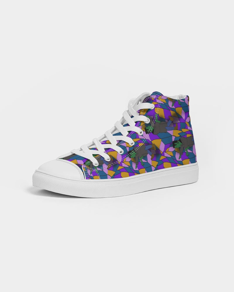 Frankenstein Pattern Women's Hightop Canvas Shoe