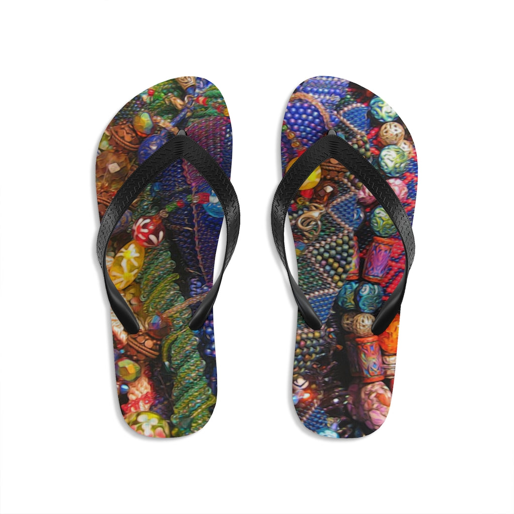 Beaded Jewelry Unisex Flip-Flops