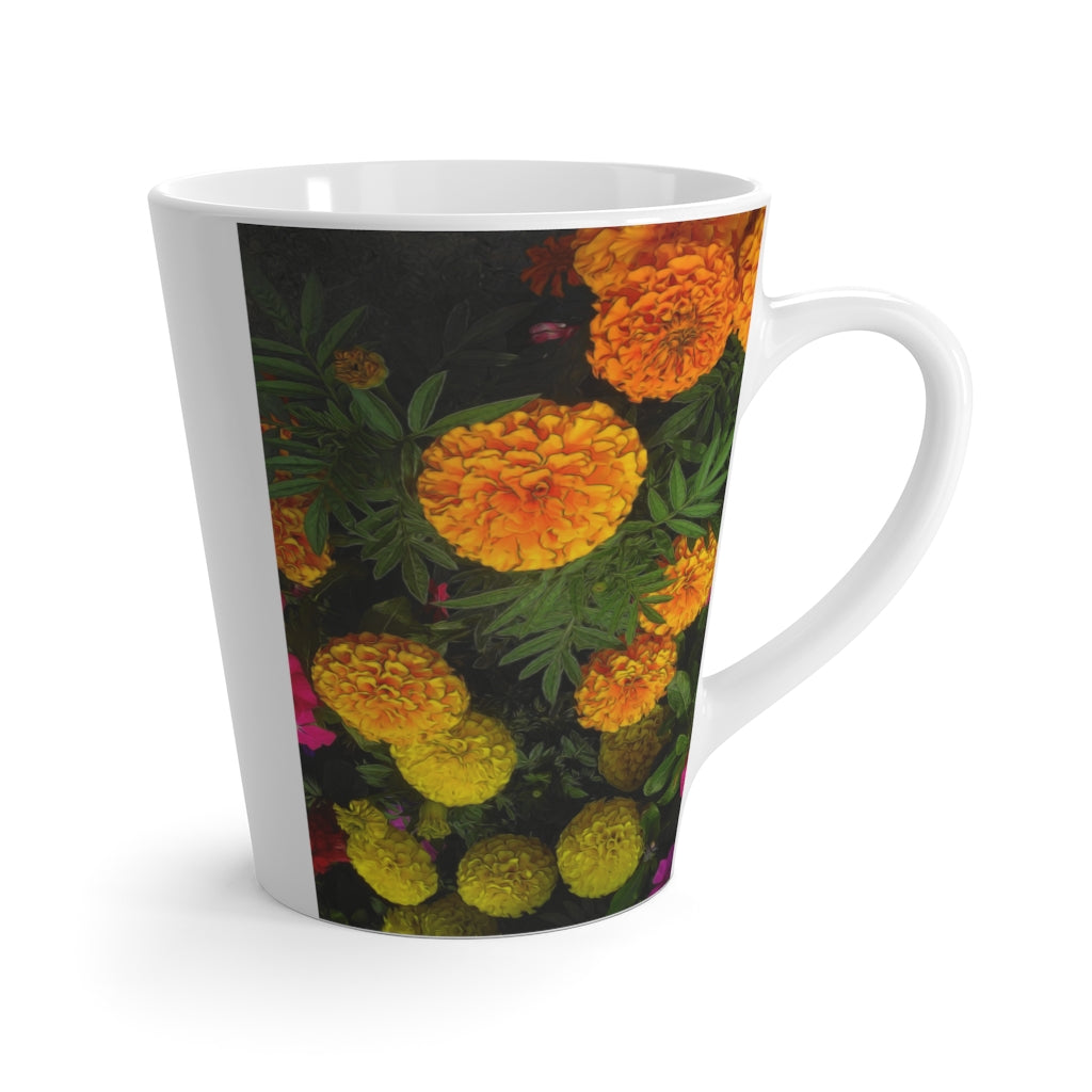 Marigold Garden Latte mug