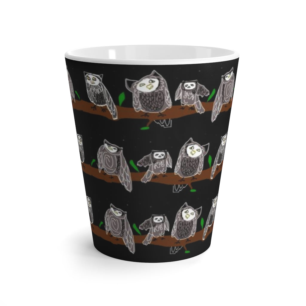 Cute Owls Pattern Latte mug