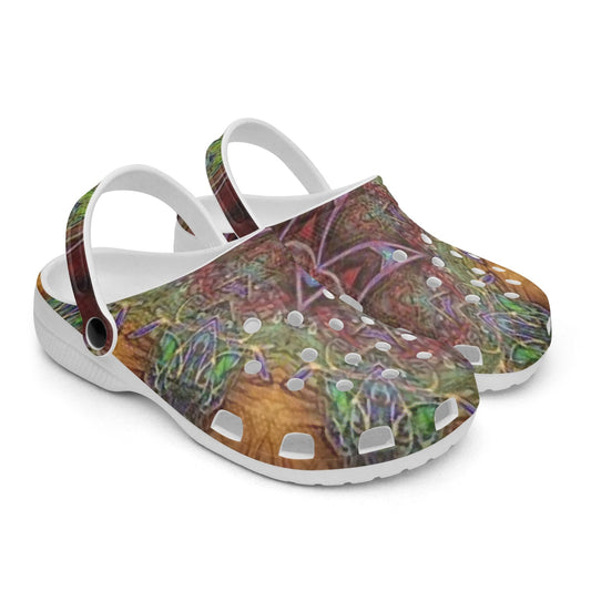 Earthy Kaleidoscope 413. All Over Printed Clogs