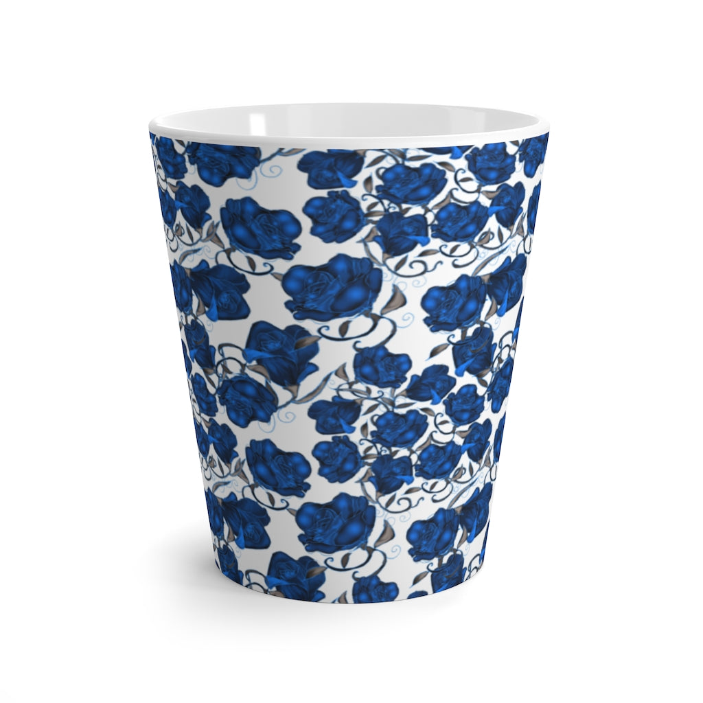 Blue Roses Latte mug