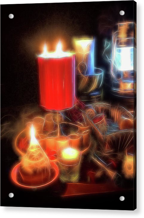 Candle Still Life - Acrylic Print