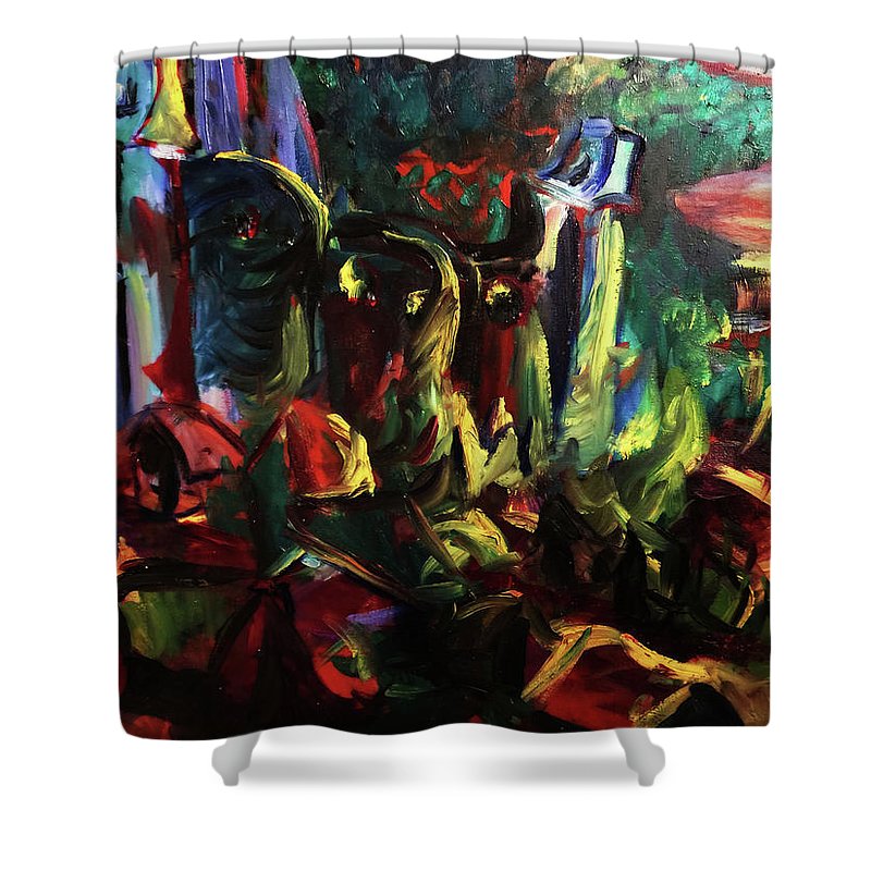 Castle Painting - Shower Curtain