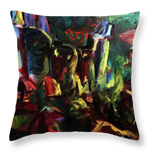 Castle Painting - Throw Pillow