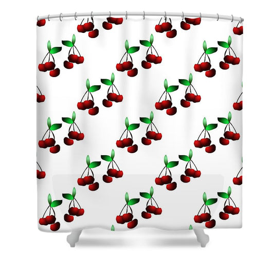 Cherries Pattern - Shower Curtain