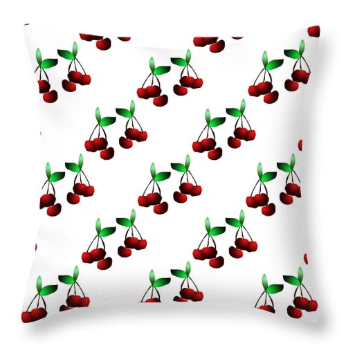 Cherries Pattern - Throw Pillow