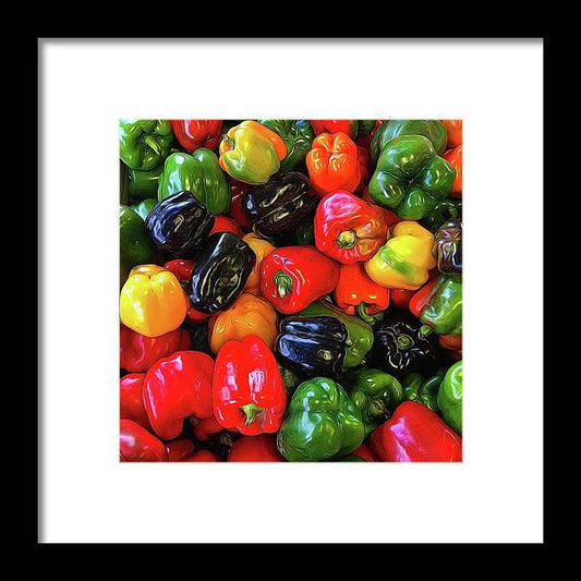 Colorful Bell Peppers - Framed Print