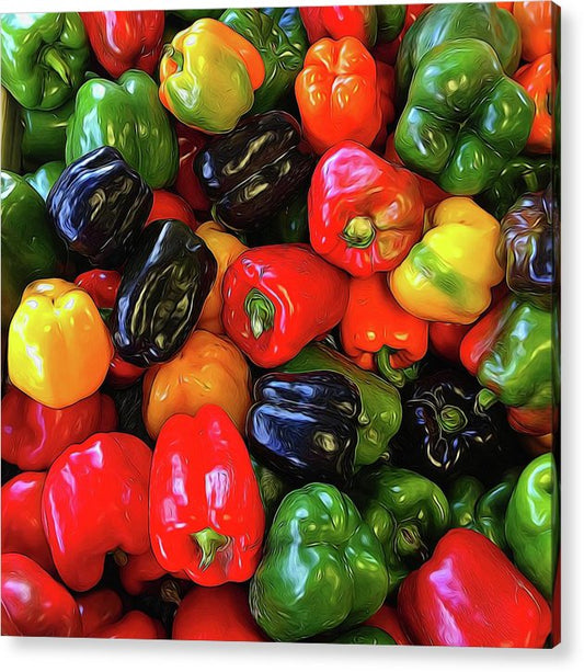 Colorful Bell Peppers - Acrylic Print