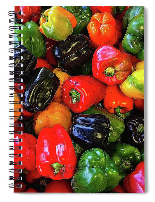 Colorful Bell Peppers - Spiral Notebook
