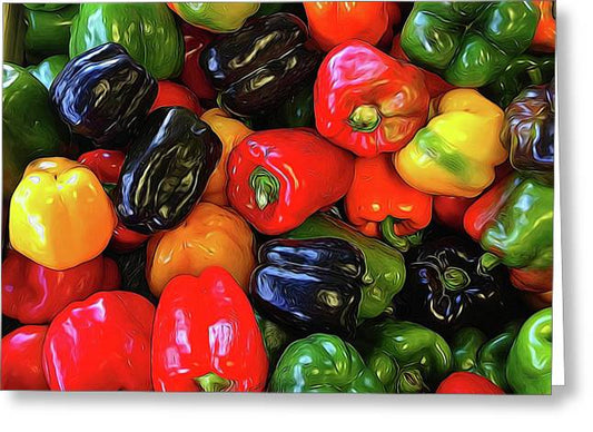 Colorful Bell Peppers - Greeting Card