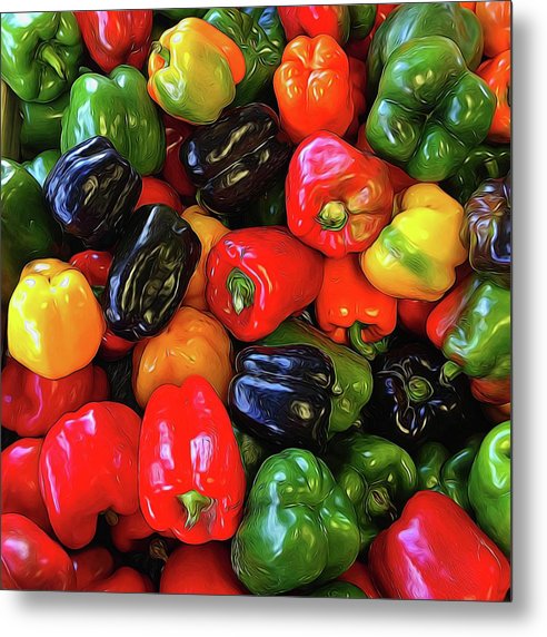 Colorful Bell Peppers - Metal Print