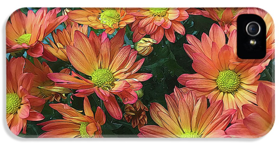 Cream and Pink Fall Flowers #1 - Phone Case