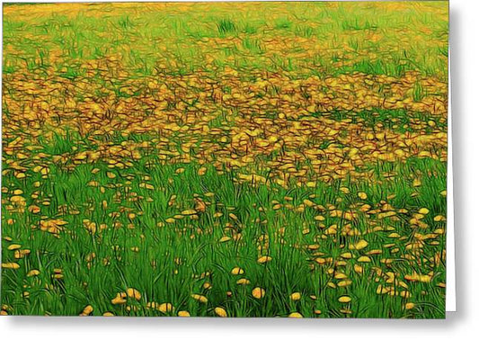 Dandelion Field - Greeting Card