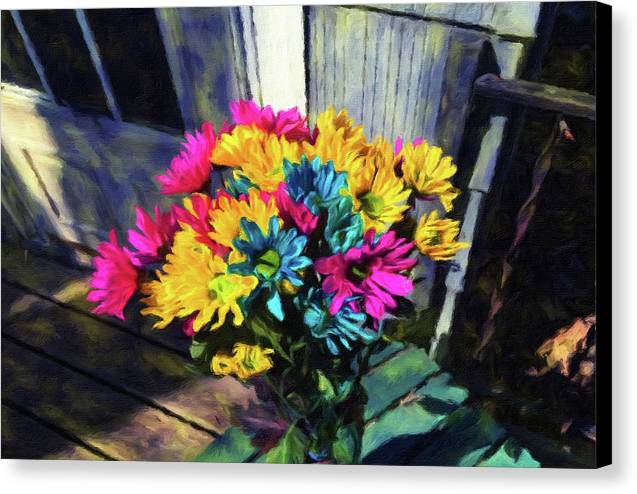 Flowers At The Door - Canvas Print