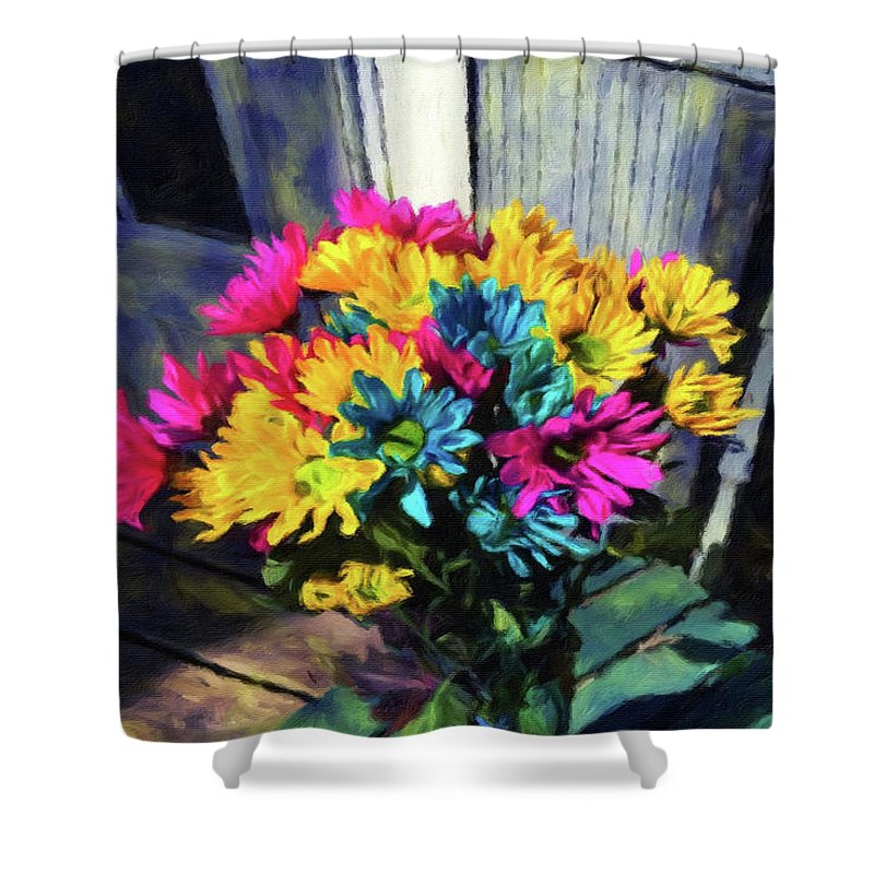 Flowers At The Door - Shower Curtain