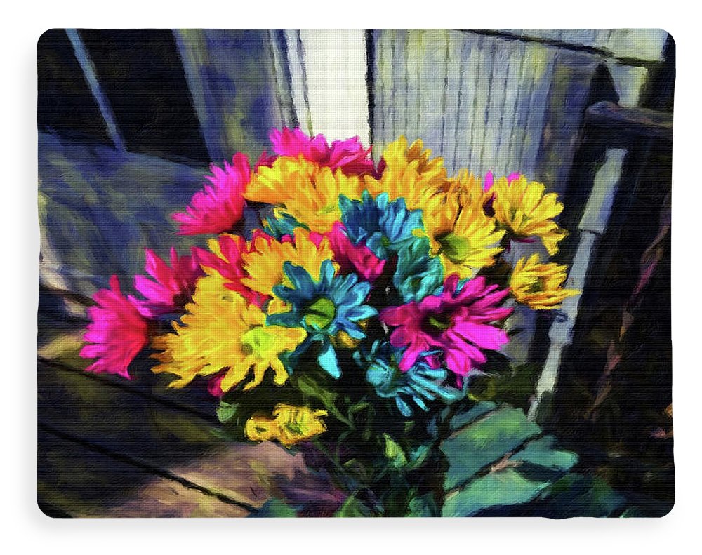 Flowers At The Door - Blanket