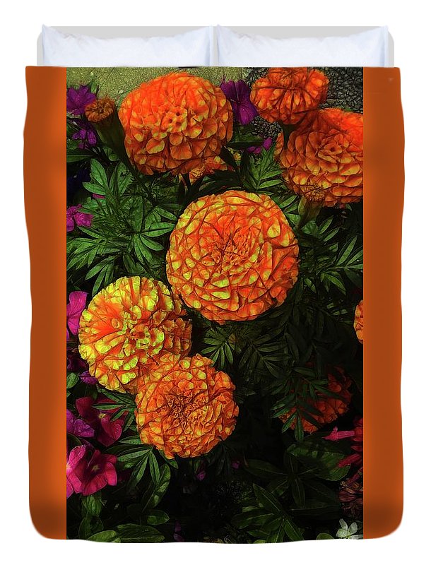 Large Marigolds - Duvet Cover