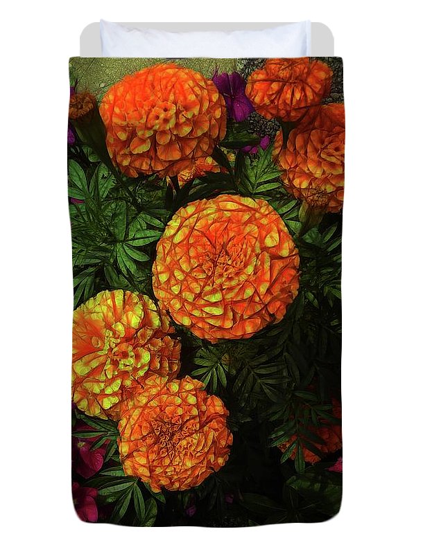 Large Marigolds - Duvet Cover