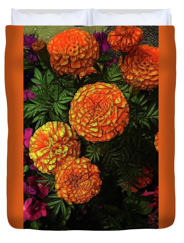 Large Marigolds - Duvet Cover