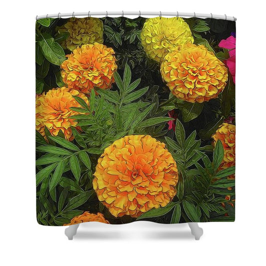 Marigold Garden - Shower Curtain