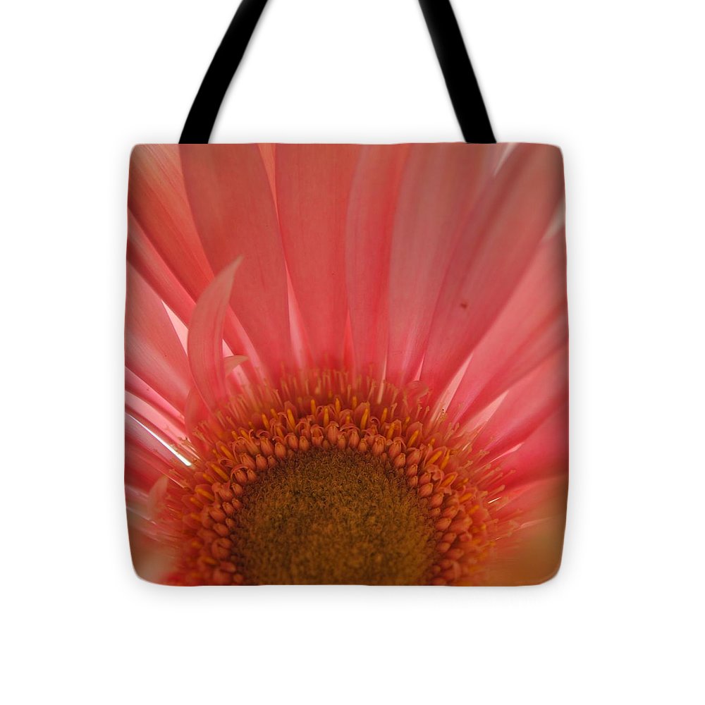 Pastel Pink and Yellow Daisy Center - Tote Bag