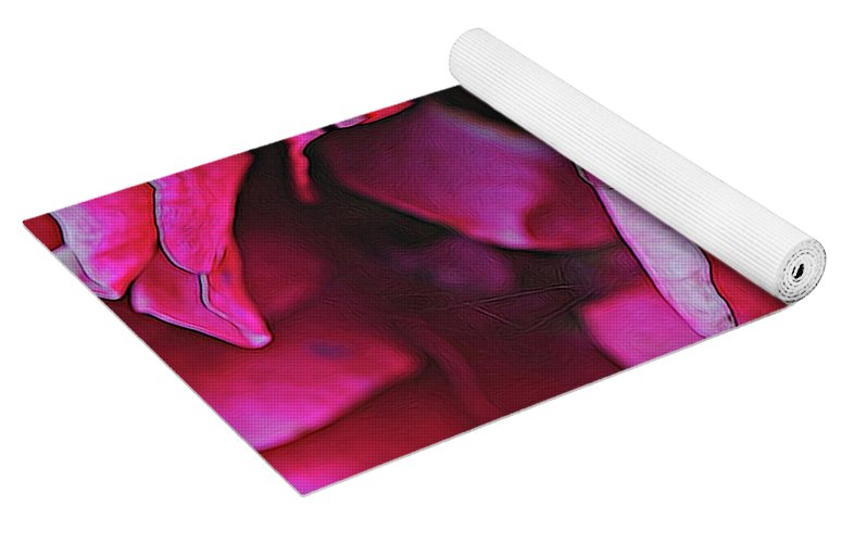 Pink and White Flowers - Yoga Mat
