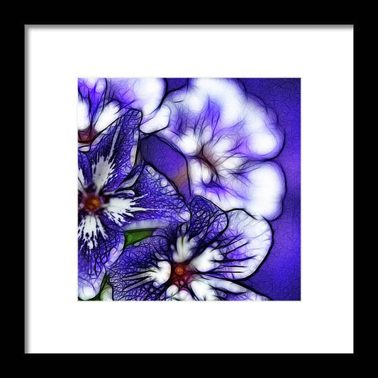 Purple and White Flowers - Framed Print