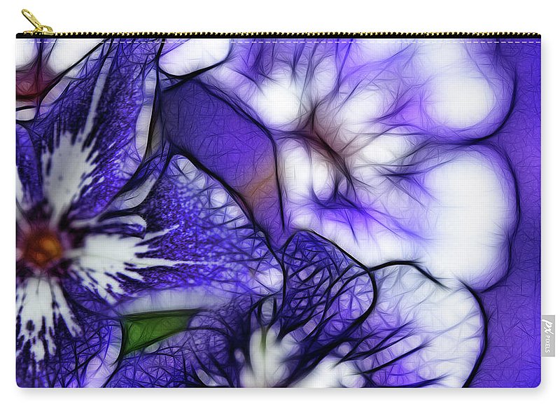 Purple and White Flowers - Carry-All Pouch