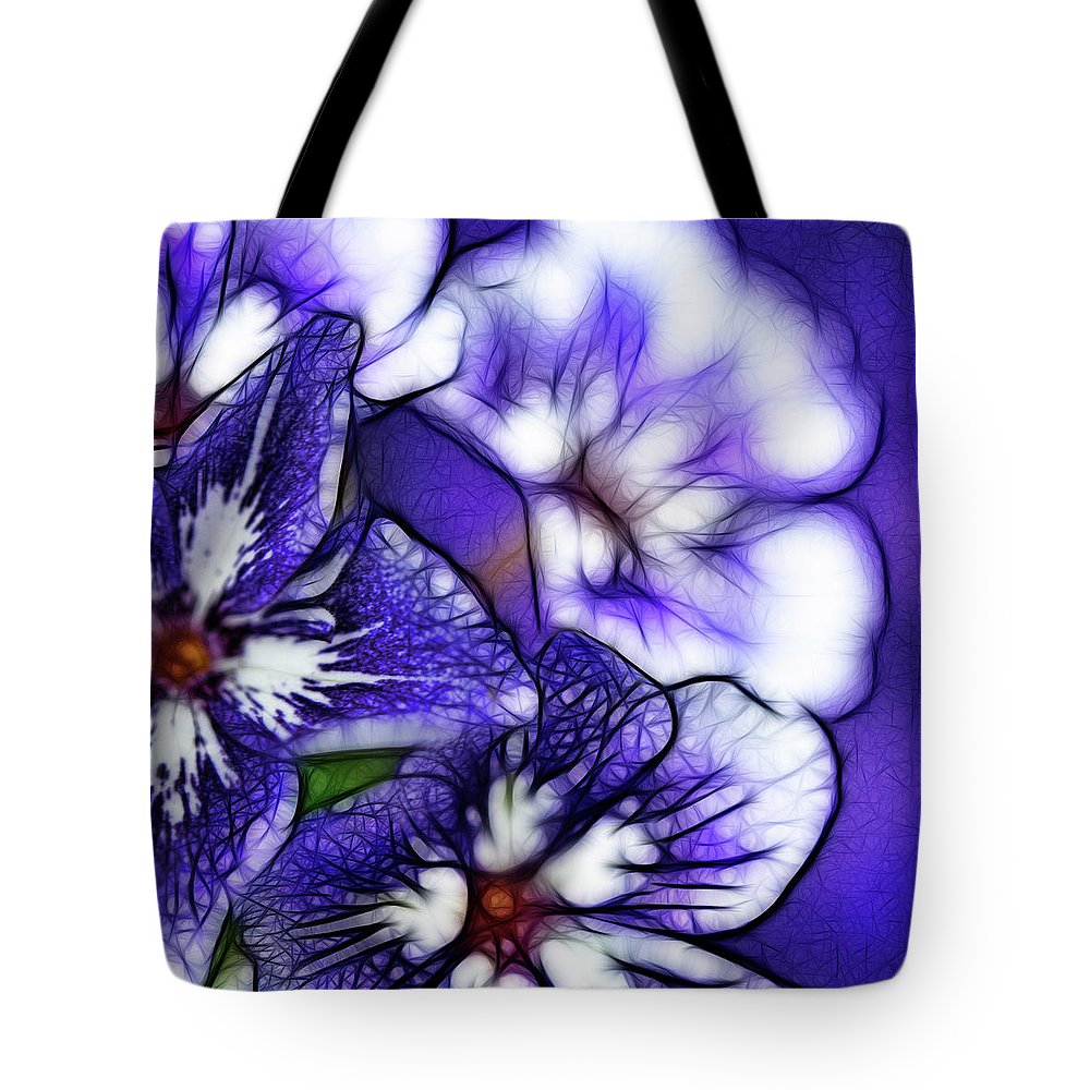 Purple and White Flowers - Tote Bag