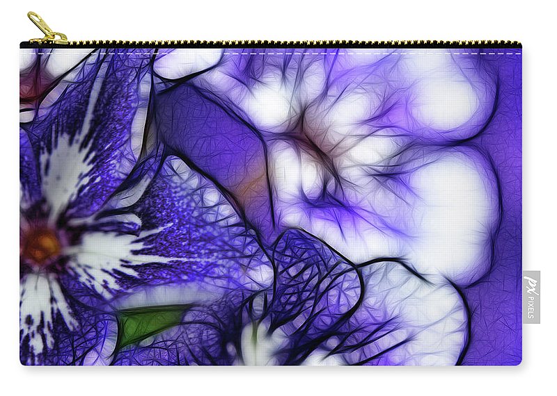 Purple and White Flowers - Carry-All Pouch