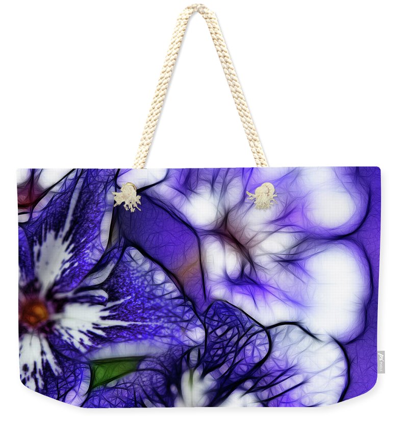 Purple and White Flowers - Weekender Tote Bag