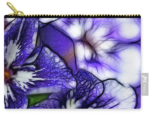 Purple and White Flowers - Carry-All Pouch