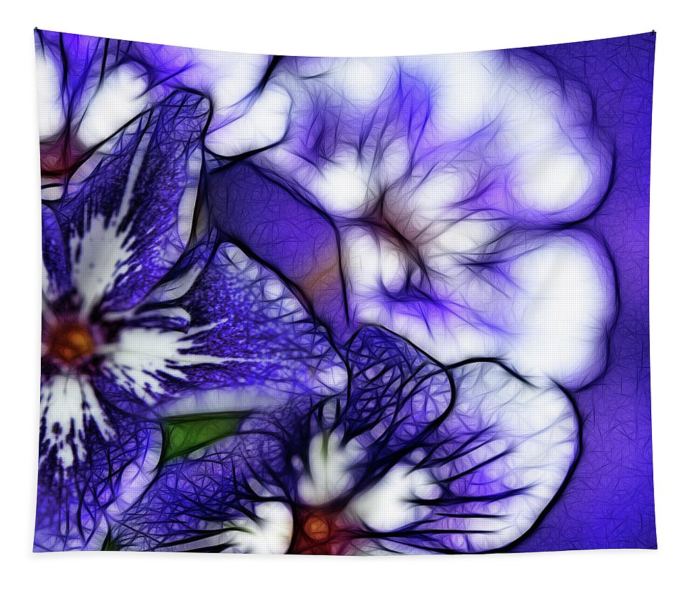 Purple and White Flowers - Tapestry