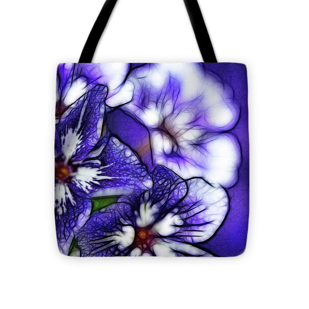 Purple and White Flowers - Tote Bag