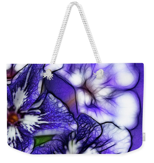 Purple and White Flowers - Weekender Tote Bag