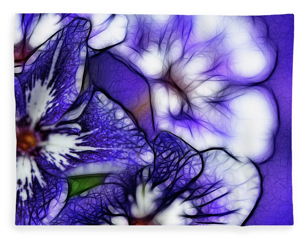 Purple and White Flowers - Blanket