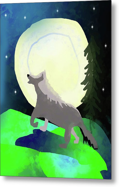 Wolf Moon - Metal Print