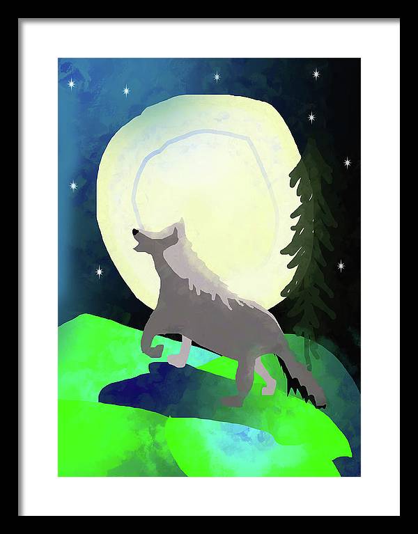 Wolf Moon - Framed Print