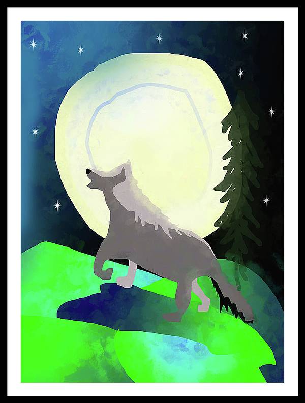 Wolf Moon - Framed Print