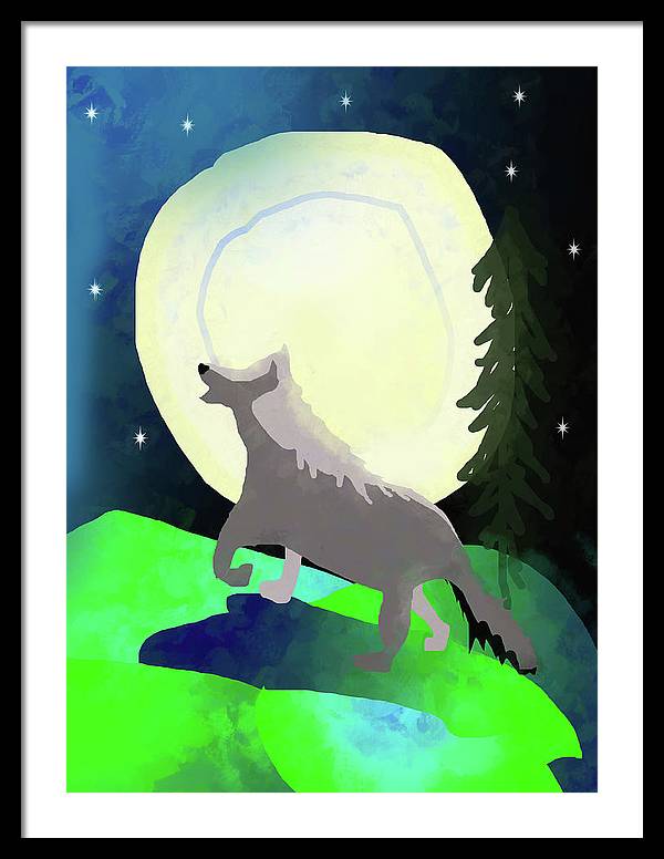 Wolf Moon - Framed Print
