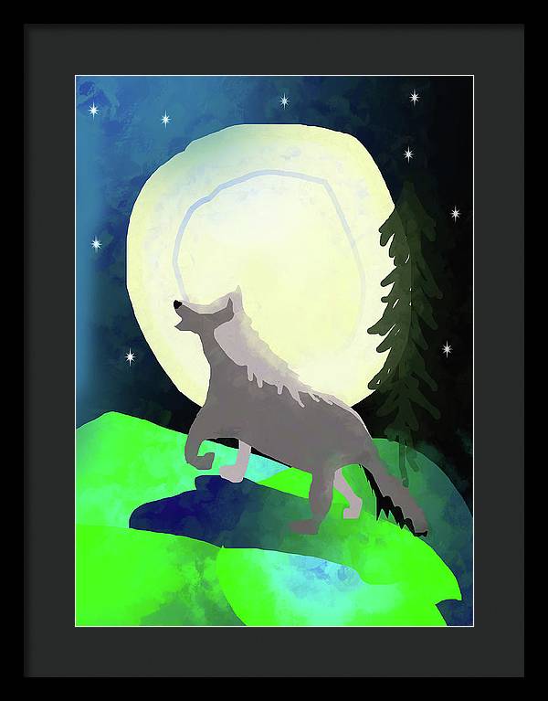 Wolf Moon - Framed Print