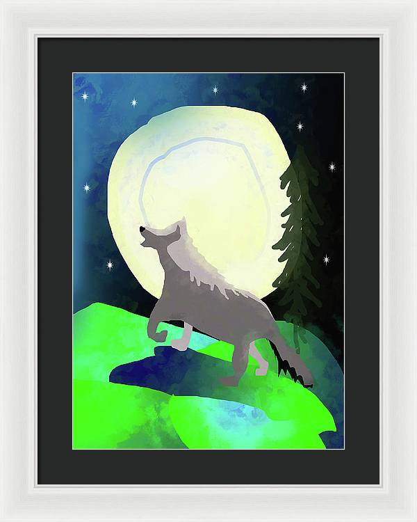 Wolf Moon - Framed Print