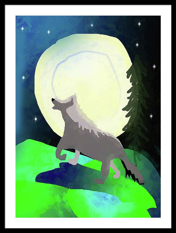 Wolf Moon - Framed Print
