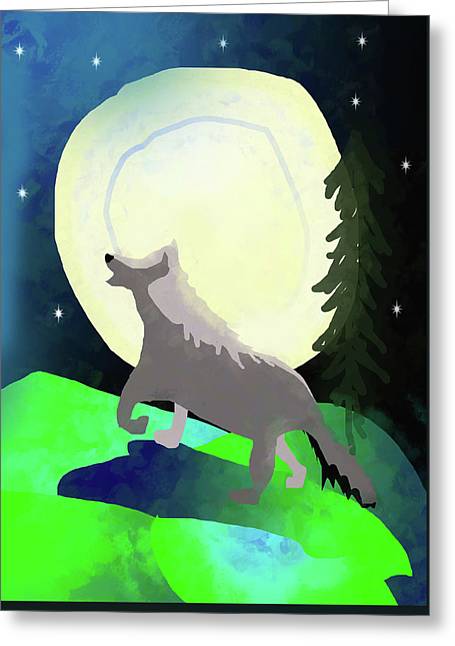 Wolf Moon - Greeting Card